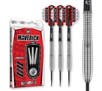 WINMAU Maverick 23 Gram Professional Steeltip Tungsten Darts Set with Flights an