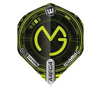 WINMAU Mega Standard Michael Van Gerwen MvG Logo Tech Green Standard Dart Flights - 1 set per pack (3 flights in total)
