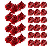 WINMAU Mega Standard Red & Black Dart Flights - 10 sets per pack (30 dart flights in total)
