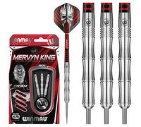 WINMAU Mervyn King Signature Edition Onyx Professional Steeltip and Softip Tungsten Darts Set with Flights and Stems (Shafts)