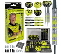 WINMAU Michael van Gerwen MvG 50 Piece Darts Gift Set - Includes 4 sets shafts, 4 sets flights plus accessories Black/Green M