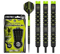 WINMAU Michael van Gerwen MvG Adrenalin Tungsten Steeltip Darts Set 23g with Prism Flights and Vecta Shafts (Stems)
