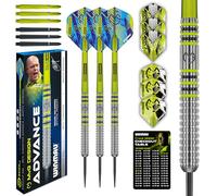 WINMAU Michael Van Gerwen MvG Advance - 23g 80% Tungsten Darts Professional with Dart Flights and Shafts (Stems)