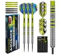 WINMAU Michael Van Gerwen MvG Advance - 23g 80% Tungsten Darts Professional with Dart Flights and Shafts (Stems)