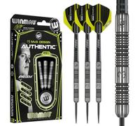 WINMAU Michael van Gerwen MvG Authentic Tungsten Steeltip Darts Set with Prism Flights and Shafts (Stems)