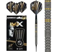 WINMAU - Michael Van Gerwen MvG - EvoX 18g Barrel / 20g Full Weight - Professional Soft Tip Darts Set with Dart Flights and Stems (Shafts)