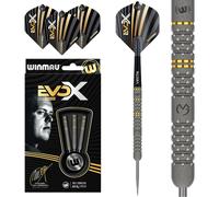 WINMAU - Michael Van Gerwen MvG - EvoX 22.5g Professional Darts Set with Dart Flights and Stems (Shafts)