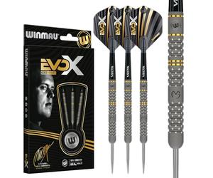 WINMAU - Michael Van Gerwen MvG - EvoX 22.5g Professional Darts Set with Dart Flights and Stems (Shafts)