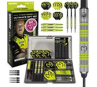 WINMAU Darts Set Michael van Gerwen MvG Steeltip Gift Case - 50 Piece Dart Set | 20g Steel Tip 90% Tungsten Darts | 4 x Shafts | 4 x Flights | Accessories