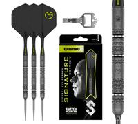 WINMAU Darts - Michael Van Gerwen MvG Signature Edition | 23g Switch Points | Professional 90% Tungsten Darts Set with Dart Flights and Stems