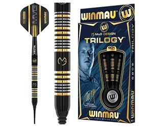 WINMAU Michael Van Gerwyn MvG Trilogy 20g Gram Professional Soft Tip Tungsten Darts Set with Flights and Stems (Shafts)