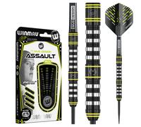 WINMAU Michael van Gerwen MvG Assault Tungsten Steeltip Darts Set 26 Gram with Prism Flights and Nylon Shafts (Stems)