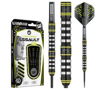 WINMAU Michael van Gerwen MvG Assault Tungsten Steeltip Darts Set 24 Gram with Prism Flights and Nylon Shafts (Stems)