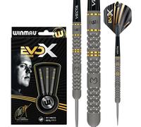 WINMAU | Michael Van Gerwen | EvoX | Steel Tip Darts Set | 90% Tungsten | MvG | 90% Tungsten Darts | Darts Accessories: Prism Delta Dart Flights & Vecta Short Stems | 18g, 21g, 22.5g & 24g Darts