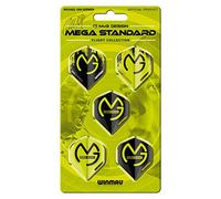 WINMAU - Mvg Mega Dart Flight Collection - Dart Flights 5 Sets Per Pack (15 in Total) Extra Thick 100 Micron - Standard Shape Darts Flights - Professional Darts Accessories