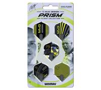 WINMAU - Michael Van Gerwen MvG Flight Collection - Dart Flights 5 Sets Per Pack (15 in Total) Extra Thick 100 Micron - Standard Shape Darts Flights - Professional Darts Accessories