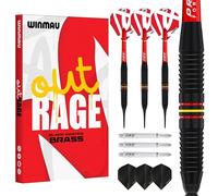 WINMAU Outrage 18 gram Brass Softip Darts Set with Prism Flights and Shafts (Stems)