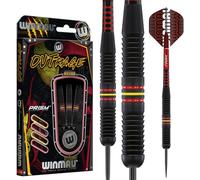 WINMAU Outrage 20 gram Brass Darts Set with Prism Flights and Shafts (Stems)