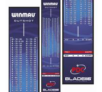 WINMAU Outshot Darts Mat with Oche Lines | PDC Official Blade 6 Dartboard Mat | Soft-Feel Dart Floor Protector | Checkout Reference
