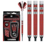 WINMAU - Overdrive Series 18g Barrel / 20g Full Weight - 90% Tungsten Darts - Professional Soft Tip Darts Set with Dart Flights and Shafts