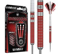 WINMAU Overdrive Tungsten Steeltip Darts Set 23g with Prism Flights and Shafts (Stems)