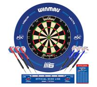 WINMAU PDC Blade 6 Dartboard Surround Set - Professional Darts Accessories - Includes Blade 6 Dart board, Surround, 2 Sets of Precision Darts & more