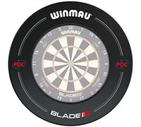 WINMAU PDC Printed Dart Board Surround Ring - Black - Durable Backboard Wall Protector for Dartboards - Professional Darts Accessories