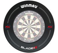 WINMAU PDC Printed Dart Board Surround Ring - Black - Durable Backboard Wall Protector for Dartboards - Professional Darts Accessories