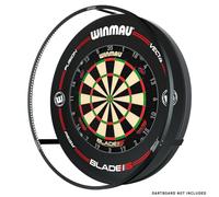 WINMAU Plasma Dartboard Light Bundle - Black 360 Degree Light with Black Pro-Line Dart Board Surround - Professional Darts Accessories