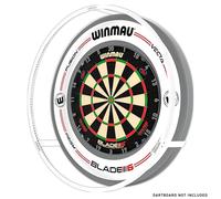 WINMAU Plasma Ice Dartboard Light Bundle - White 360 Degree Light with Grey & White Pro-Line Dart Board Surround - Professional Darts Accessories