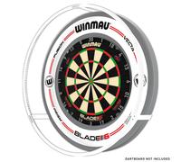 WINMAU Plasma Ice Dartboard Light Bundle - White 360 Degree Light with Grey & White Pro-Line Dart Board Surround | Professional Darts Accessories