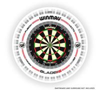 WINMAU Plasma Dartboard Light In Ice White - Ultimate Surround Dart Board Lighting - Slim Design LED Surround Ring for 360° Shadow-Free Illumination
