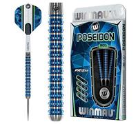 WINMAU Poseidon 25 Gram Professional Steeltip Tungsten Darts Set with Flights and Stems (Shafts)