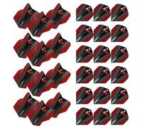 WINMAU Prism Alpha Blade 6 Design Dart Flights - 10 sets per pack (30 dart flights in total) (Black & Red)