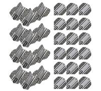 WINMAU Prism Alpha Circuit Design Dart Flights - 10 sets per pack (30 dart flights in total) (Black & White)