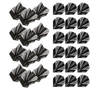 WINMAU Prism Alpha Design Extra Thick Dart Flights - 10 sets per pack (30 dart flights in total) (Black & Grey)