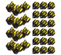 WINMAU Prism Alpha Design Extra Thick Dart Flights - 10 sets per pack (30 dart flights in total) (Black & Yellow)