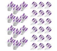 WINMAU Prism Alpha Design Extra Thick Dart Flights - 10 sets per pack (30 dart flights in total) (White & Purple)