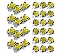WINMAU Prism Alpha Design Extra Thick Dart Flights - 10 sets per pack (30 dart flights in total) (White & Yellow)
