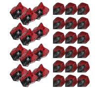 WINMAU Prism Alpha Extra Thick Dart Flights - 10 sets per pack (30 dart flights in total) (Black & Red Spider)