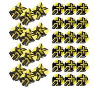 WINMAU Prism Alpha Extra Thick Dart Flights - 10 sets per pack (30 dart flights in total) (Black & Yellow)
