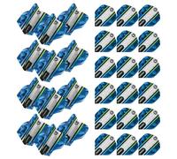 WINMAU Prism Alpha Extra Thick Dart Flights - 10 sets per pack (30 dart flights in total) (Poseidon)