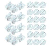 WINMAU Prism Alpha Fyre Design Dart Flights - 10 sets per pack (30 dart flights in total) (White, Aqua & Blue)