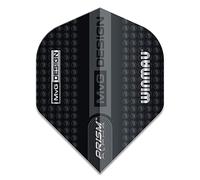 WINMAU Prism Alpha Michael Van Gerwen MvG Logo Black & Grey Extra Thick Dart Flights - 1 set per pack (3 flights in total)