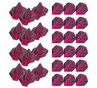 WINMAU Prism Alpha Pattern Design Dart Flights - 10 sets per pack (30 dart flights in total) (Black & Pink)