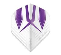 WINMAU Prism Alpha White & Purple Extra Thick Dart Flights - 1 set per pack (3 flights in total)