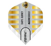 WINMAU Prism Delta Daryl Gurney White & Gold Embossed Dart Flights - 1 set per pack (3 flights in total)