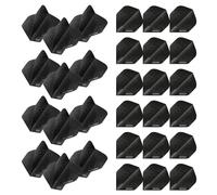 WINMAU Prism Delta Design Extra Thick Dart Flights - 10 sets per pack (30 dart flights in total) (Black Flame Standard)