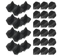 WINMAU Prism Delta Design Extra Thick Dart Flights - 10 sets per pack (30 dart flights in total) (Black Square Standard)