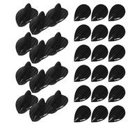 WINMAU Prism Delta Design Extra Thick Dart Flights - 10 sets per pack (30 dart flights in total) (Black Zig Zag Pear)